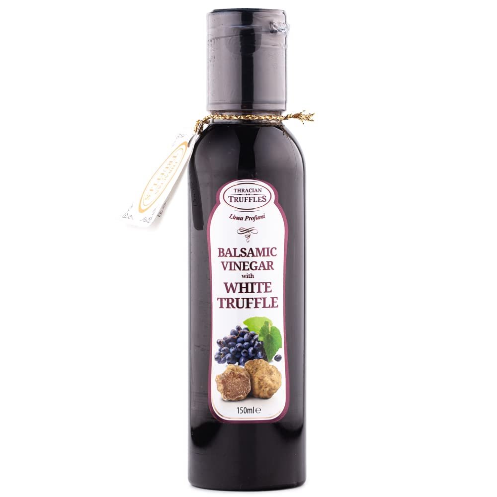 Balsamic vinegar glaze of Modena with white truffle, Grape must Truffle balsamico vinegar, Balsamic marinade, White truffle condiment, Dressing for fresh salads, stewed vegetables, meat 150 ml