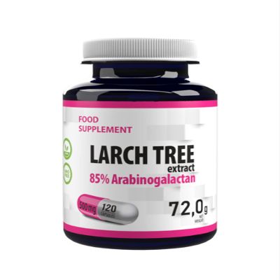 Arabinogalactan (Larch Tree Extract) 500mg 120 Vegan Capsules, 3rd Party lab Tested, High Strength Supplement, Gluten and GMO Free