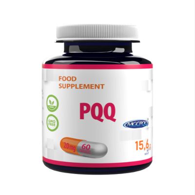 Hepatica PQQ (MGCPQQ) 20mg 60 Vegan Capsules, Pyrroloquinoline Quinone Certificate, 3rd Party lab Tested, High Strength Supplement, Gluten and GMO Free