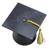 DecoPac Black Grad Cap with Tassels Cake Topper, Elegant Graduation Hat Cake Decoration, Food Safe, Pack of 12 (22422) view 1