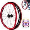 Wheelchair Push Rim Covers, 24-Inch Rear Wheel Sports Wheelchair Cover, Silicone Hand Push Cover, Wear-Resistant, Improve Grip And Traction,red view 1