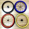 Wheelchair Push Rim Covers, 24-Inch Rear Wheel Sports Wheelchair Cover, Silicone Hand Push Cover, Wear-Resistant, Improve Grip And Traction,red view 4