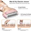Electric Shaver for Women, 2 in 1 Painless Lady Electric Shaver Body Hair Remover Portable Wet and Dry Bikini Trimmer for Face, Legs, Underarm, Micro USB Rechargeable view 2