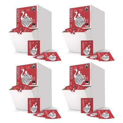 Clipper Fairtrade Organic English Breakfast Tea Bags (Tag & Envelope)  250 bags (Pack of 4)
