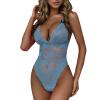 PAIDAXING Backless Bodysuit Hollow Bandage Thong Set Lingerie for Women Baby Dolls Chemises Cutout Jumpsuit Seductive Sexy LingerieSteel Ring Pajamas Garter view 1