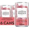 THE LONDON ESSENCE CO. Pomelo & Pink Pepper Tonic, Premium Cocktail Mixer, 150ml, Pack of 6 cans, No Artificial Colours Preservatives or Flavours, Low Calorie view 1
