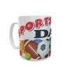 Father's Day 'Sports Crazy Dad' White Ceramic Gift Mug with Selection Of Individually Foil Wrapped Chocolate Sportsballs view 2
