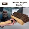 10 Garden Broom Outdoor with Wooden Handle Natural Stiff Bassine Hard Bristle Push Broom with Durable Support Bracket Yard Brush Heavy Duty Outdoor Stiff Sweeping Yard Brush (1) view 3