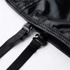 FGHSD Women's Costumes Sexy Lingerie Womens Sexy Underwear Zipper Bodysuit with Garter Thong Lingerie (Black M) view 2