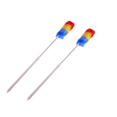 2pcs Feather Duster, Extendable, Microfiber, Static, Bendable, Reusable, Telescopic, Perfect for Cleaning Cobwebs, Ceiling Fans, Lights, Furniture