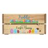 Second Ave Personalised Blue Easter Bunny Wooden Crate Box Easter Egg Treat Children Hamper Gift view 1