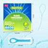 Floss Threaders, Deep Clean Dental Floss Threader for Braces, Bridges, and Implants 200PCS(4Pack),Blue view 2