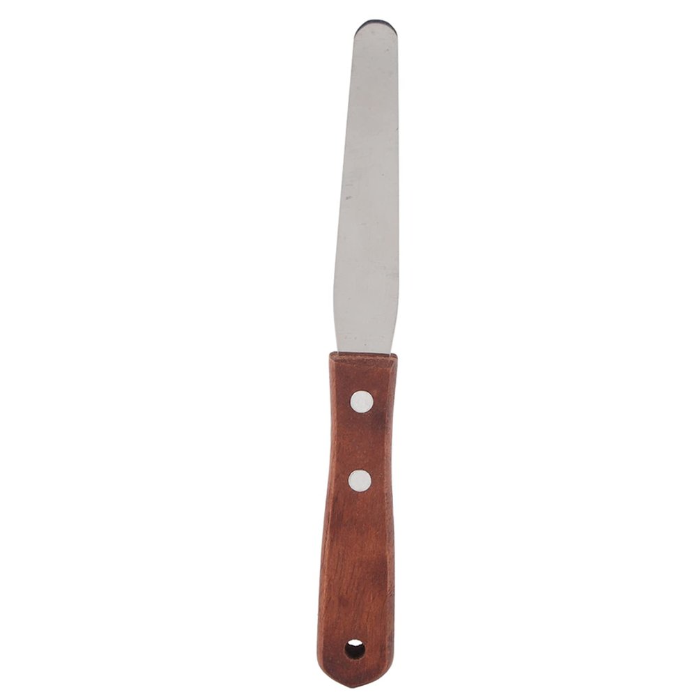 Yinhing Straight Metal Spatulas Applicator Sticks, Waxing Spatula Metal Wax Mixing Applicator Wood Handle Hair Removal Tool for Body Hair Eyebrow Removal - Spa and Home Usage