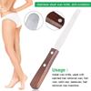 Yinhing Straight Metal Spatulas Applicator Sticks, Waxing Spatula Metal Wax Mixing Applicator Wood Handle Hair Removal Tool for Body Hair Eyebrow Removal - Spa and Home Usage view 3
