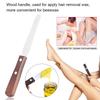 Yinhing Straight Metal Spatulas Applicator Sticks, Waxing Spatula Metal Wax Mixing Applicator Wood Handle Hair Removal Tool for Body Hair Eyebrow Removal - Spa and Home Usage view 4