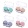 Medo 4 Pack Contact Lens Cases, Contact Lens Container Box Portable Travel Contact Lens Case Left/Right Eyes Contact Lens Holder with Storage Box Tweezers Wearing Stick view 1
