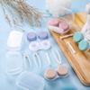 Medo 4 Pack Contact Lens Cases, Contact Lens Container Box Portable Travel Contact Lens Case Left/Right Eyes Contact Lens Holder with Storage Box Tweezers Wearing Stick view 2