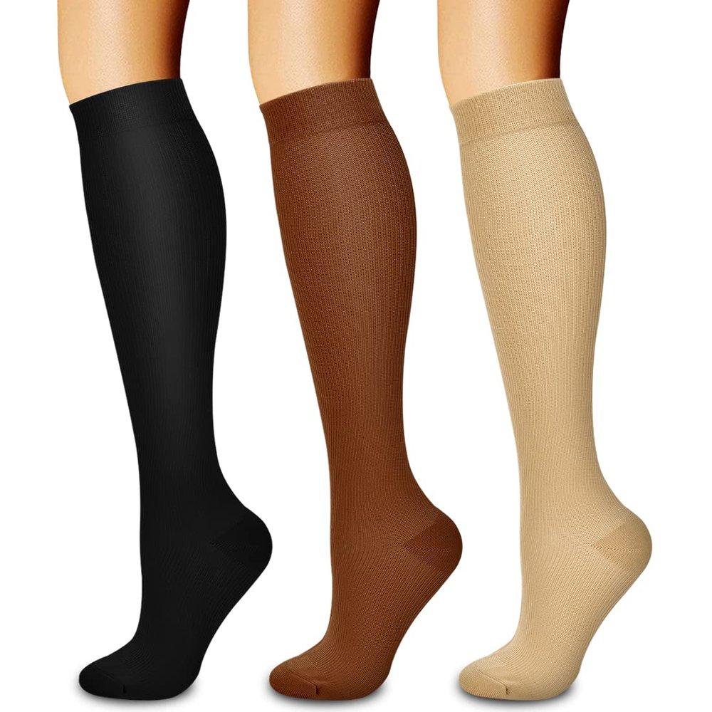 3 Pack Medical Compression Sock-Compression Sock for Women and Men-Best for Running,Nursing,Sports