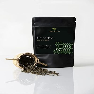 Bahari Loose Leaf Green Tea - Natural Health & Wellness Support in a Rich, Premium, Sustainable, Authentic Specialty Green Tea from Kenya - 75g