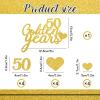 13 Pcs 50 Golden Years Cake Topper 50th Birthday Wedding Anniversary Party Decoration Gold Glitter Colour 50th Birthday Decorations Women Wedding Cake Toppers Decorations for Celebration Supplies view 2