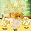 13 Pcs 50 Golden Years Cake Topper 50th Birthday Wedding Anniversary Party Decoration Gold Glitter Colour 50th Birthday Decorations Women Wedding Cake Toppers Decorations for Celebration Supplies view 3