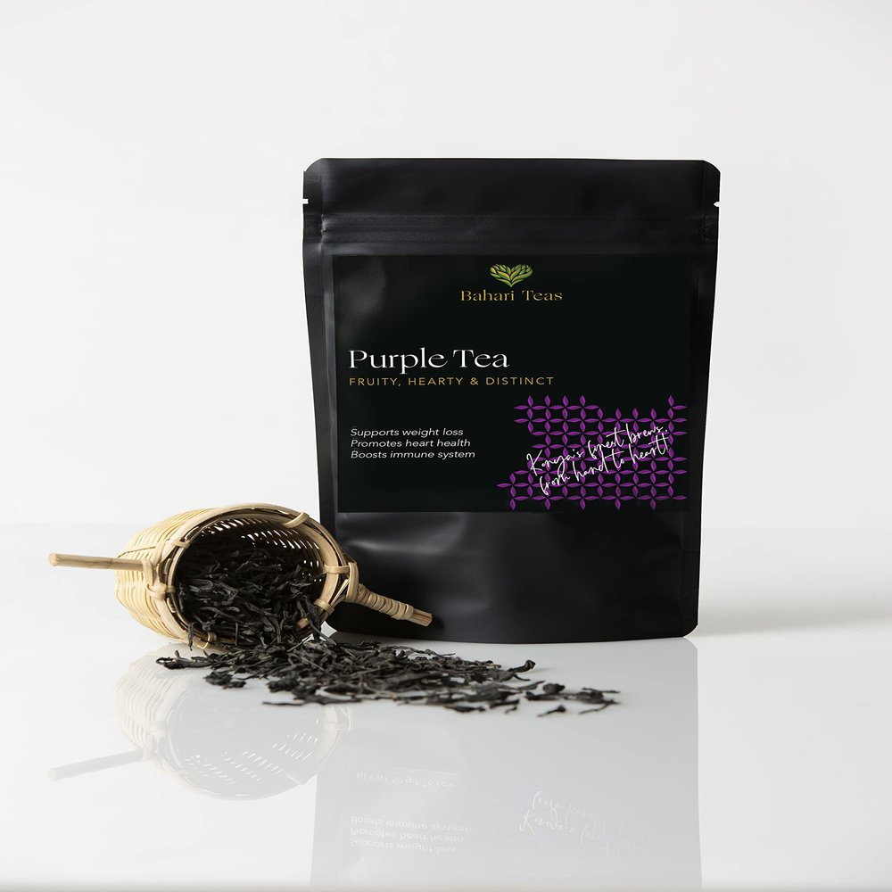 Bahari Loose Leaf Purple Tea - Natural Health & Wellness Support in a Rich, Premium, Sustainable, Authentic Specialty Purple Tea from Kenya - 75g