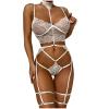 FGHSD Women's Exotic Chemises & Negligees Lingerie Sexy Hollow Out Women's Underwear Set Sexy Lingerie Bra Thong (A L) view 1