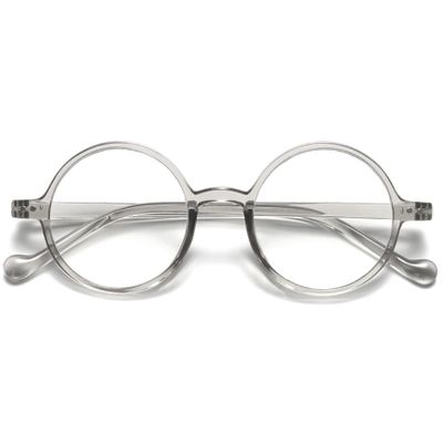 VEVESMUNDO Blue Light Blocking Reading Glasses Round Retro Vintage Readers Glasses for Women Men (1 Pcs Grey Reading Glasses, +2.0)