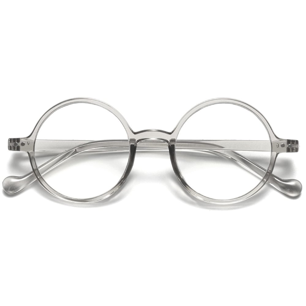 VEVESMUNDO Blue Light Blocking Reading Glasses Round Retro Vintage Readers Glasses for Women Men (1 Pcs Grey Reading Glasses, +2.0)