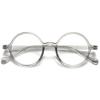 VEVESMUNDO Blue Light Blocking Reading Glasses Round Retro Vintage Readers Glasses for Women Men (1 Pcs Grey Reading Glasses, +2.0) view 1