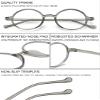 VEVESMUNDO Blue Light Blocking Reading Glasses Round Retro Vintage Readers Glasses for Women Men (1 Pcs Grey Reading Glasses, +2.0) view 4