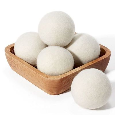 PalviHome Wool Dryer Balls (6 Pack), Tumble Dryer Balls for Laundry to Reduce Drying Time, Static Cling, and Wrinkles - Natural Fabric Softener - Hand Made and Reusable - (Large)
