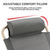 YYDX Folding Rest Breathable Bed Backrest, Portable Lifting Bed Backrest Support for Disability, with Adjustable Headrest,Black view 4