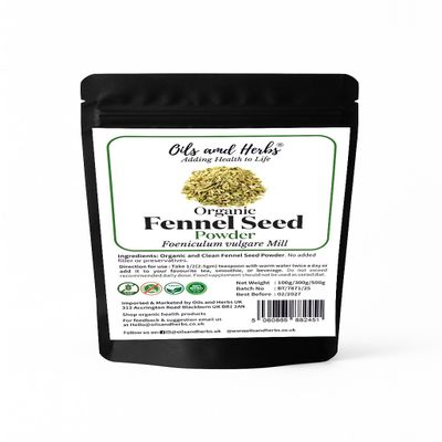 Clean Organic Fennel Seed Powder - 100% Pure and Natural (100)