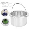 100mm Wax Warmer Inner Pot for Waxing Bowl, Wax Warmer Replacement Pot Portable Hair Removal Waxing Bowl Accessory for Hair Remover Machine (Silver) view 3