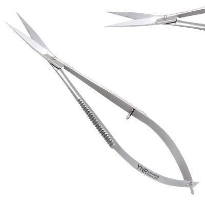 Facial Hair Scissors-Eyebrow Trimmer-Grooming Scissors for Eyebrow Shaping, Ear, Nose, Nostril Hair & Moustache (Silver Straight)