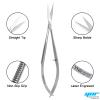 Facial Hair Scissors-Eyebrow Trimmer-Grooming Scissors for Eyebrow Shaping, Ear, Nose, Nostril Hair & Moustache (Silver Straight) view 2
