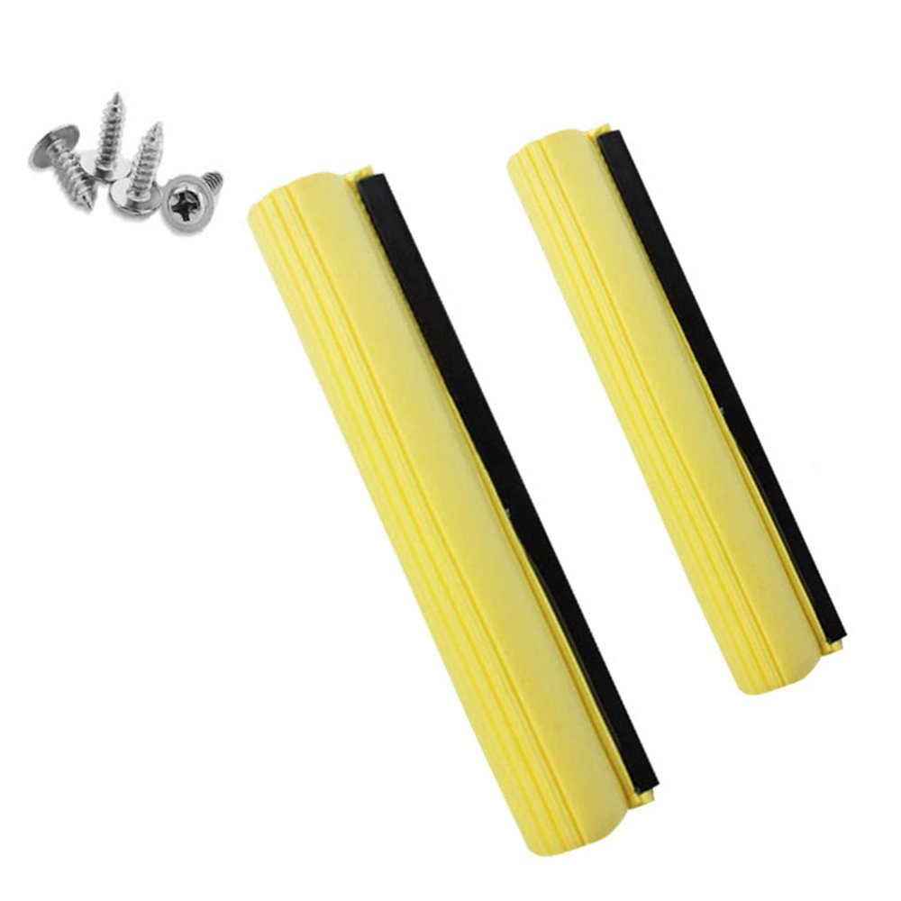 2 Pcs PVA Sponge Mop Head, Refills Replacement Folding Sponge Mop Head Super Absorbent Sponge Head, for Home Floor(27/33CM) Yellow