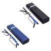 SIKAITE 2 pairs of hard lens half-frame reading glasses anti-blue reading glasses with special reading glasses case (black and blue, 1.25, diopters) view 1