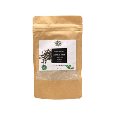 Clean Organic Chitrak Root Powder - Ceylon Leadwort -100% Pure and Natural (500)