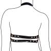 Latex Crop Top with Belts Mini Short Rubber Shirt Clothes,Baby Pink,Male M view 2