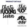 Thirty-Seven Glitter Black Happy Birthday Cake Topper - Cheers To 37th Birthday - 37 Years Old Anniversary Party Cake Centerpieces Topper Decorations view 4
