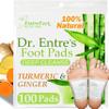 Turmeric & Ginger Detox Foot Patches, 100 Pack: Detox Foot Pads, Deep Cleansing to Remove Toxins & Sleep Better, Foot Detox Patches view 1