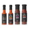 Spicy Rye's The Heat Seekers Gift Set - Pack of 4 x Smooth, Spicy Hot Sauces with World's Hottest Chillies - Games & Recipes Included - Extremely Hot view 1