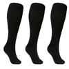3 Pairs Plus size compression socks wide calf women men knee high 20-30 mmhg circulation for swelling 2xl 3xl 4xl 5xl, 3PC black, XXXXL view 1