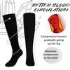 3 Pairs Plus size compression socks wide calf women men knee high 20-30 mmhg circulation for swelling 2xl 3xl 4xl 5xl, 3PC black, XXXXL view 4