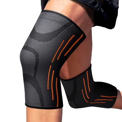 2 Pack Knee Support - Knee Compression Sleeves for Women & Men, Knee Brace for Running, Working Out, Basketball, Gym, Weightlifting, Workout, for Arthritis Joint Pain Relief Size L