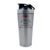 Getagift 500ml Aluminium Shaker Bottle for Supplement Shakes - Easy Clean, Durable Cup Mothers Day, Mum No Matter What Life Throws At You Birthday, Christmas, Secret Santa. (Silver) view 1