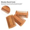 3pcs Beard Comb Set Double Sided Wood Beard Comb Anti-static Beard Grooming Comb for Men view 3