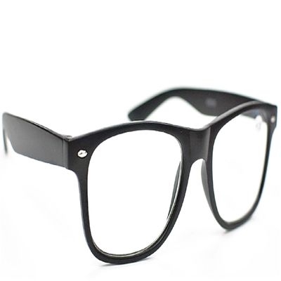Fads & Fashions Classic Retro Oversized Style Mens Womans Geek Nerd Reading Glasses +0.5 up to +4.0 TN49 (Shiny Black, 4.00, multiplier_x)